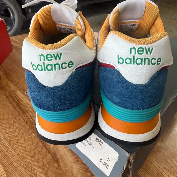New Balance Green and Orange Sneakers - Picture 3 of 5